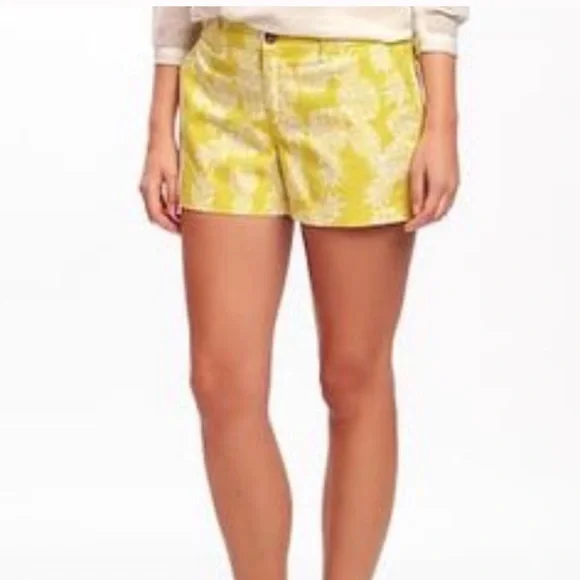 Old Navy Shorts Old Navy Pineapple Print Yellow Shorts Womens